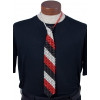 Beaded Necktie: Red, Black & Silver