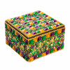 Gold Jeweled Square Mardi Gras Trinket Box
