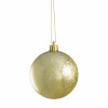 80MM Feather Smooth Ball Ornament: Gold