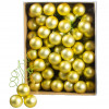 30MM Matte Ball Ornament On Wire: Gold (72)