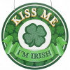 12" Metal Irish Sign: Kiss Me