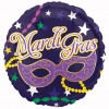 17" Mardi Gras Mylar Balloon: Mask