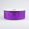1.5" Glitter On Metallic Ribbon: Purple (10 Yards)