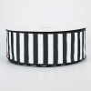 2.5" Medium Stripe Ribbon: Black & White (50 Yards)