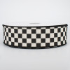 2.5" Black & White Checkerboard Ribbon (50 Yards)