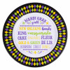 14" Melamine Platter: Round Mardi Gras Y'all