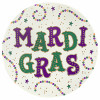 12" Metal Sign: Glitter Mardi Gras