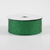 1.5" Shimmer Glitter Ribbon: Emerald Green (10 Yards)