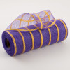 10" Vertical Wide Stripe Mesh: Purple & Yellow