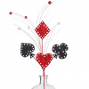 26" Playing Card Suits Spray: Red & Black