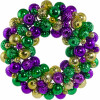 16" Antique Finish Ball Wreath: Purple, Green & Gold