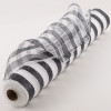 21" Poly Mesh Roll: Black & White Stripe