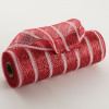 10" Poly Mesh Roll: Deluxe Red/White Stripe