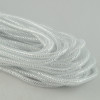 Deco Flex Tubing Ribbon: White w/ Silver (30 Yards)