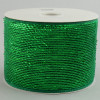 4" Poly Mesh Ribbon: Metallic Emerald Green