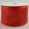 4" Poly Mesh Ribbon: Metallic Red