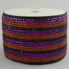 4" Poly Mesh Ribbon: Deluxe Wide Foil Orange/Black/Purple