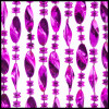 Twist Beads 33" Metallic Hot Pink