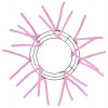 10-20" Tinsel Work Wreath Form: Pink