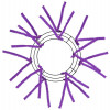 10-20" Tinsel Work Wreath Form: Purple