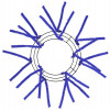 10-20" Tinsel Work Wreath Form: Royal Blue
