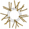 10-20" Tinsel Work Wreath Form: Metallic Gold