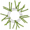 10-20" Tinsel Work Wreath Form: Metallic Lime Green