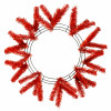 15-24" Work Wreath Form: Metallic Dark Red