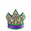 9.25" Metallic Glitter Mardi Gras Crown Foam Ornament