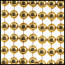 12mm Beads 42" Metallic Gold