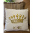 18" Square Fabric Mardi Gras Pillow:  King