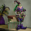 20"-26" Mardi Gras Standing Jester Doll With Adjustable Legs