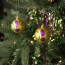 3" Purple With Gold Fleur de Lis Ornaments (Set of 6)