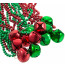 Jingle Bell Beads: 7mm 33" Metallic Red & Green (12)