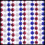 7mm Beads 33" Red White & Blue