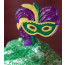 Mardi Gras Mask Plume Cupcake Pick (12)