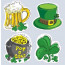 Four 16" St Patrick's Day Cutouts