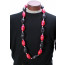 Jumbo Football Beads: Red & Black