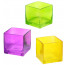 Glass Cube Vase: 4" Yellow