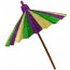19" Glitter Mardi Gras Paper Umbrella