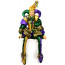 Whimsical Mardi Gras Jester Doll: Life-Sized (55")