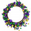 18" Glitter Ball Mardi Gras Wreath