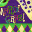 Mardi Gras Saxaphone Garden Flag