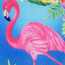 Pink Flamingo Large Flag