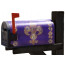 Purple Scrolls Fleur De Lis Mailbox Cover
