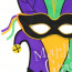 Mardi Gras Mask Celebration Garden Flag