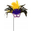 Sparkling Purple Krewe Mask on Stick