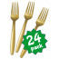 Plastic Forks: Gold (Pack of 24)