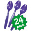 Plastic Spoons: Purple (Pack of 24)