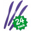 Plastic Knives: Purple (Pack of 24)